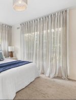 Hamptons Linen look sheer curtains